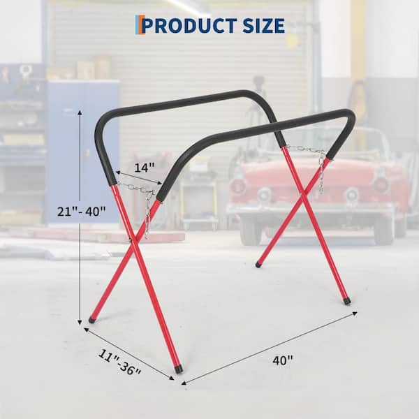 PioneerWorks Portable Work Stand, 800 LBS Capacity Folding Work