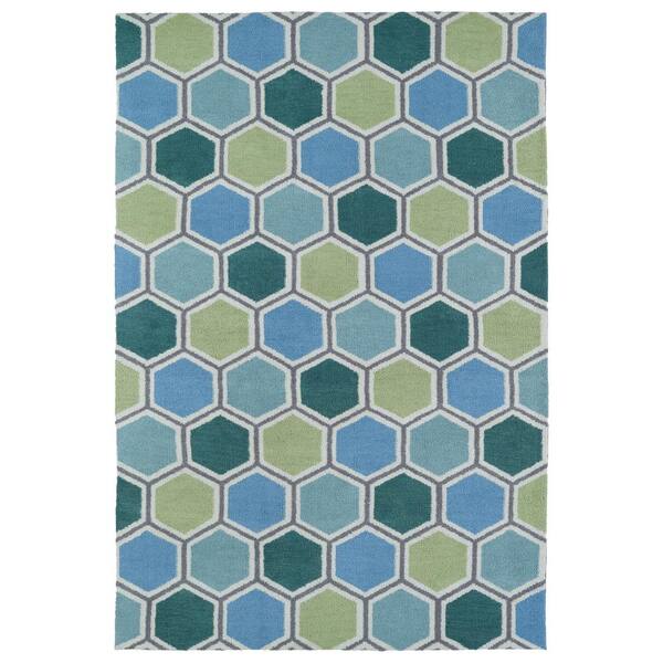 Kaleen Lily and Liam Blue 2 ft. x 3 ft. Area Rug