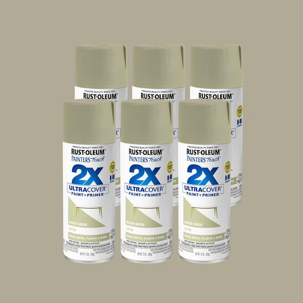 12 oz. Satin Marsh Green General Purpose Spray Paint (Case of 6)
