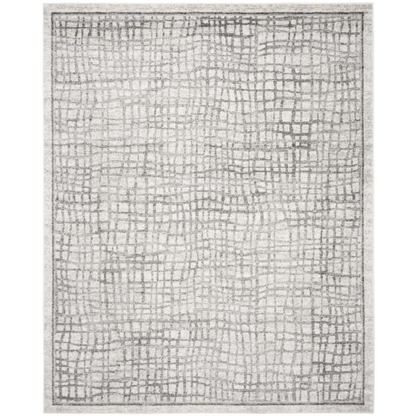 SAFAVIEH Adirondack Silver/Ivory 9 ft. x 12 ft. Abstract Area Rug