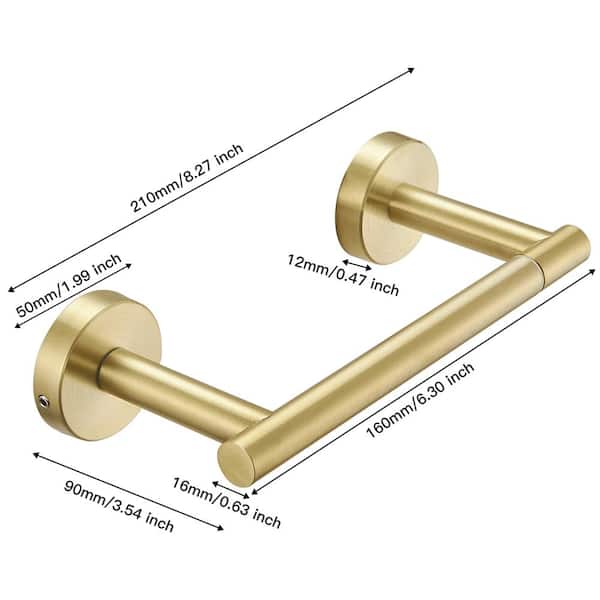 Modern Double Brass Toilet Paper Roll Holder Wall Mounted Tissue Holder  Bathroom Polished Chrome Paper Towel Holder With Shelf
