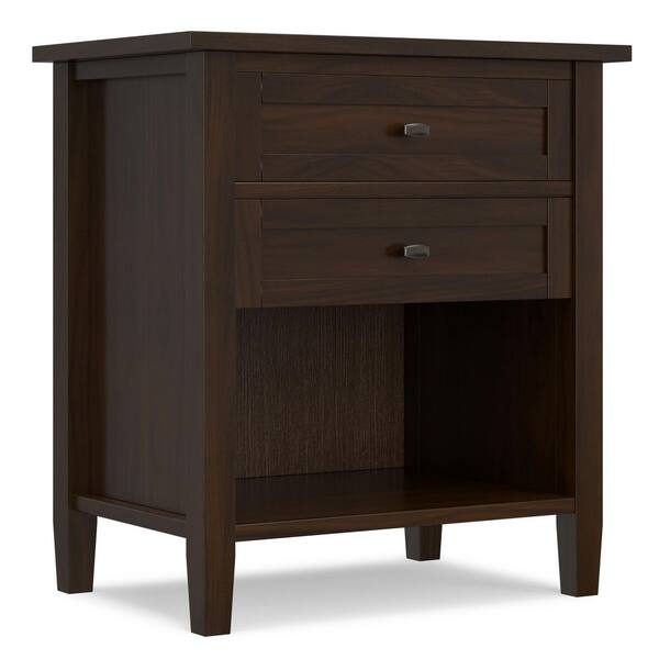 tobacco drawers Warm Shaker Nightstand Tobacco Brown