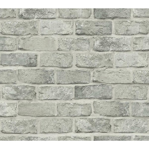 York Wallcoverings 45 sq. ft. Stretcher Brick Non-Woven Peel and