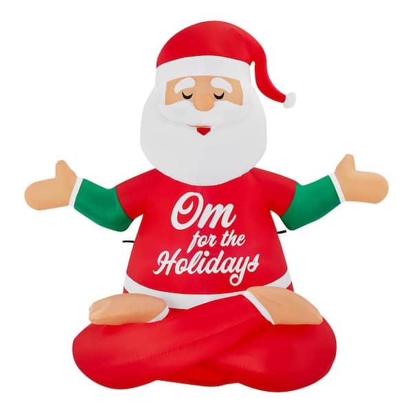 Home Accents Holiday 5 ft Yoga Santa Holiday Inflatable