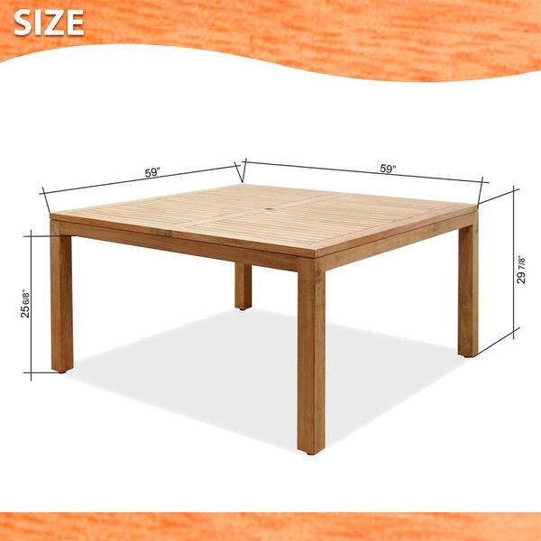 Square wood dining table for online 8