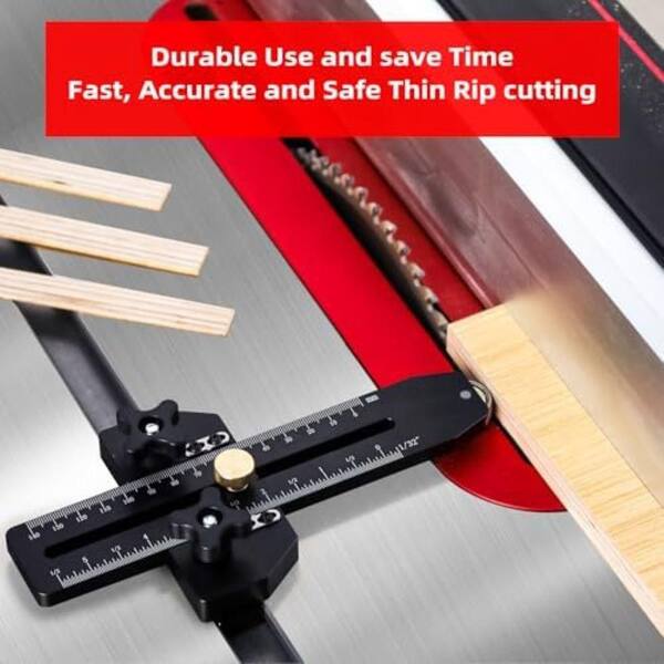 8 in. Metal Table Saw Jig Guide for Thin Strip Woodworking with