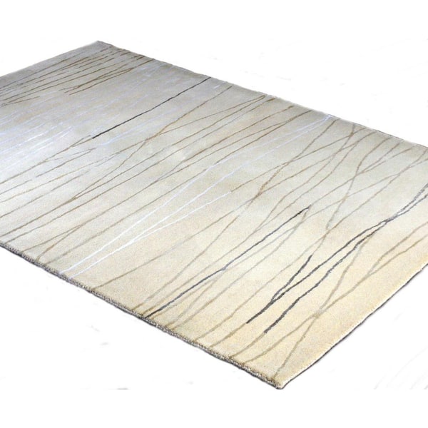 BASHIAN - Greenwich Ivory 3 ft. x 8 ft. (2 ft. 6 in. x 8 ft.) Abstract Contemporary Runner Rug