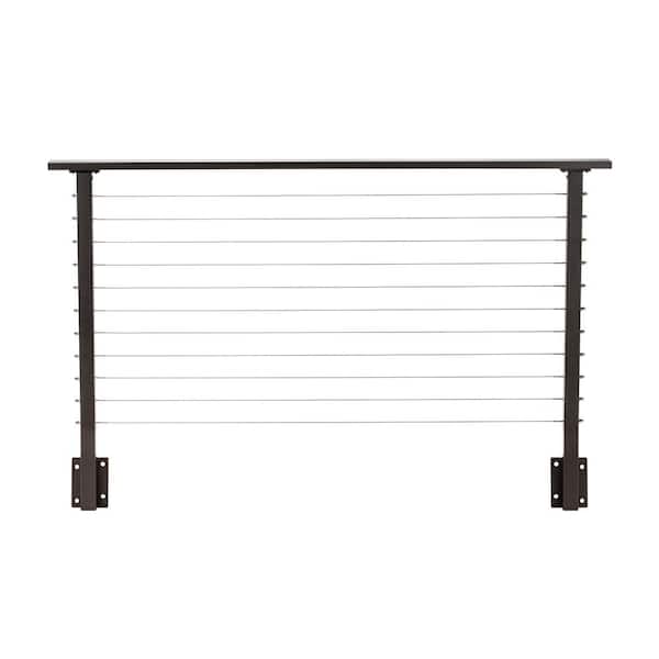 CityPost 6 ft. Deck Cable Railing, 36 in. Face Mount, Bronze