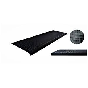 Easy clean, Waterproof, Low Profile Non-Slip Indoor/Outdoor Rubber Stair Treads, 10 in. x 30 in. (Set of 5), Gray