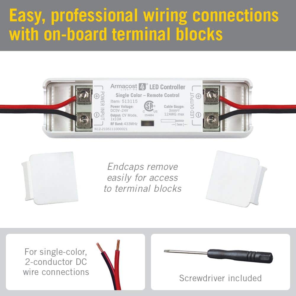 White LED Remote Control for Under Cabinet Lighting