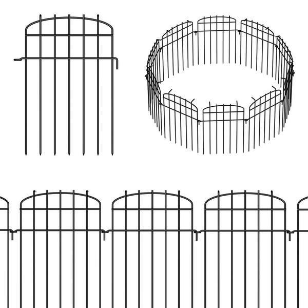Oumilen 16.6 in. x 12.4 in. Garden Fence, Decorative Fence, For Garden, Patio and Deck (25-Pieces)