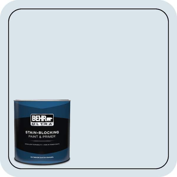 BEHR ULTRA 1 qt. #570C-1 Arctic Shadow Satin Enamel Exterior Paint & Primer