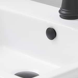 1.22 in. Sink Basin Trim Overflow Cover Brass Insert in Hole Round Caps