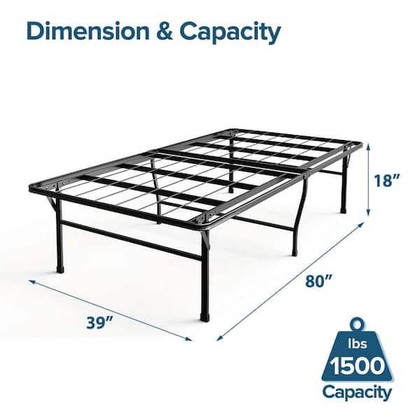 Twin Xl Metal Bed Frame Hd Sb13 18txl, Dimensions Of Twin Xl Bed Frame