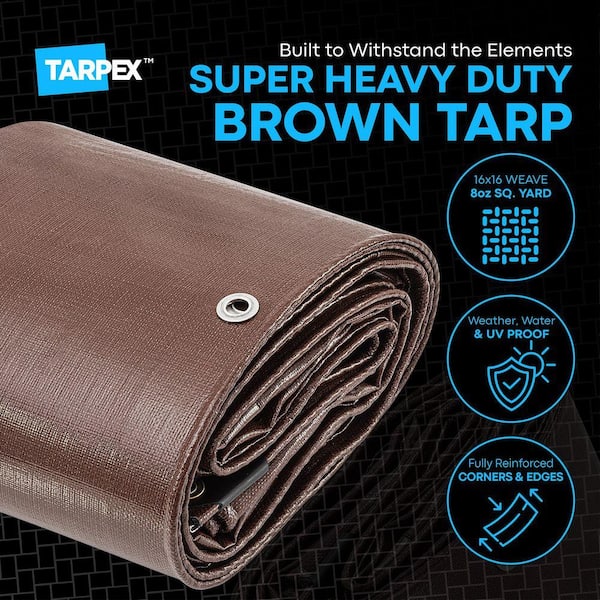 Tarpex 16 Mil Super Heavy-Duty Polyethylene Tarp 4 ft. x 20 ft