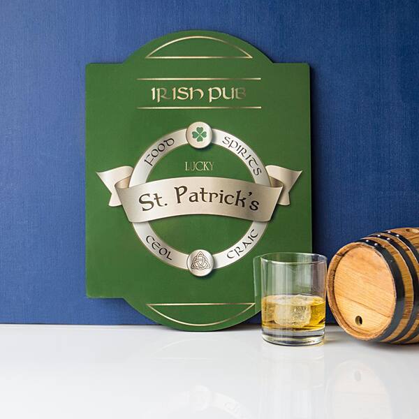 Cathy's Concepts 11 in. x 14 in. Irish Pub Wooden Wall Art