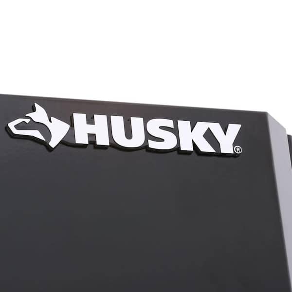Husky - Ready-to-Assemble 24-Gauge Steel Freestanding Garage Cabinet in Black (48 in. W x 72 in. H x 18.3 in. D)