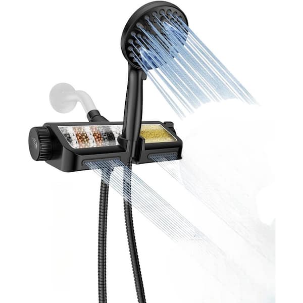 1-Spray 7.68 in. Single Wall Mount Fixed Rain Shower Head in Chrome Pink 1-Spray 7.68 in. Single Wall Mount Fixed Rain Shower Head in Chrome Pink