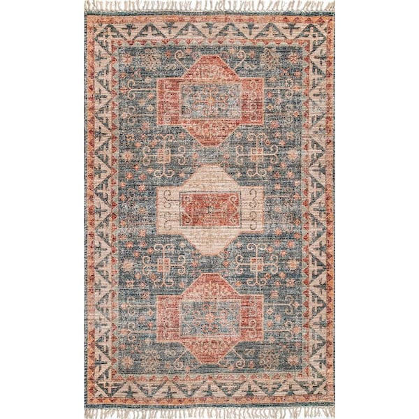 nuLOOM Jacquelyn Flatweave Multi 5 ft. x 8 ft. Area Rug