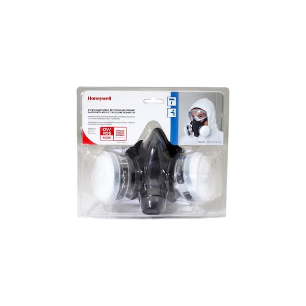 Honeywell RAP-74034 7700 Silicone Half Mask w/OV/R95 Cartridges/Filters Paint/Pesticide Respirator Large