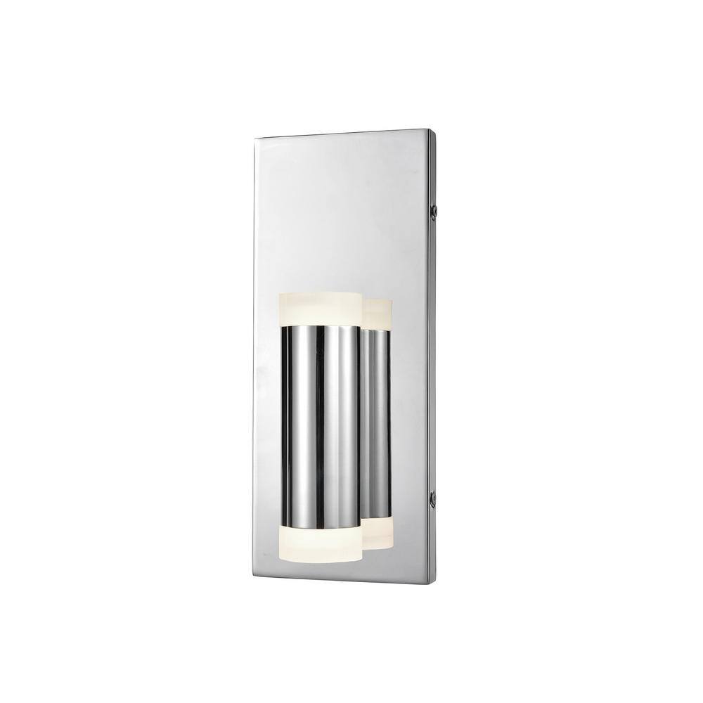 Chrome Cylinder Dimmable LED Wall Sconce