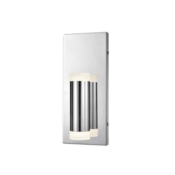 KUZCO Brazen 5-in 1 Light 11-Watt Chrome Integrated LED Wall Sconce