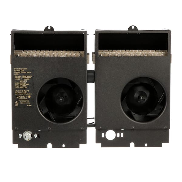 208-volt 3,000-watt Com-Pak Twin In-wall Fan-forced Replacement Electric Heater Assembly with Thermostat