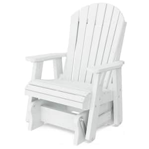 Heritage 1-Person White Plastic Outdoor Glider