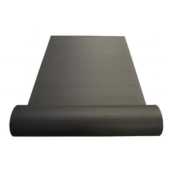 Recycled Flooring 1/4 in. T x 4 ft. W x 10 ft. L Black Commercial Rubber  Flooring Mats