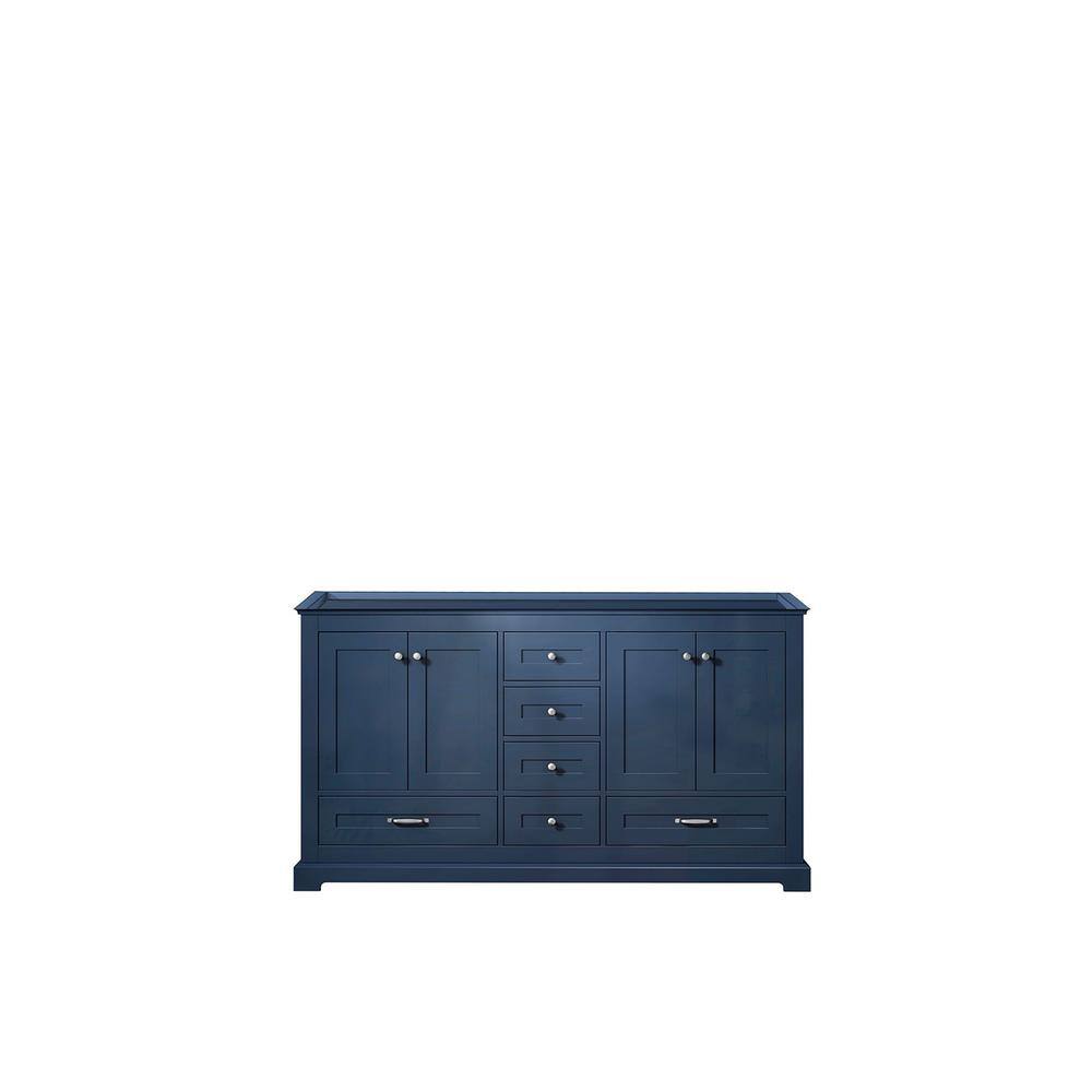 Dukes 59" Freestanding Double Vanity Cabinet in Navy Blue