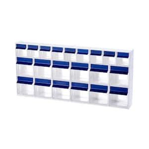 24 in. W x 11.2 in. H x 4 in. D, Stackable 669-Multi-Store Set Tilt Bins Organizer for Tools, DIY or Crafts