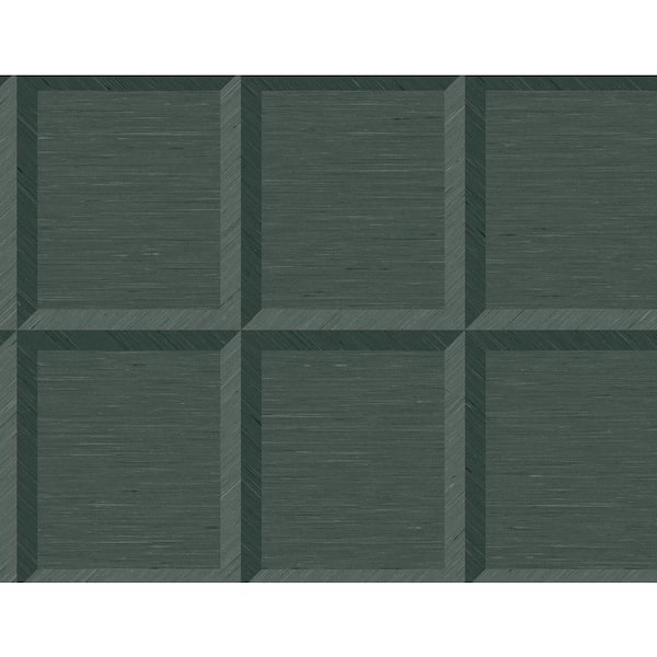 Seabrook Designs 60.75 sq. ft. Verdigris Oulu Embossed Vinyl Unpasted Wallpaper Roll