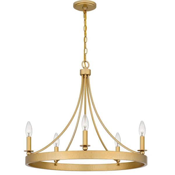 Quoizel Aspyn 5-Light Light Gold Chandelier