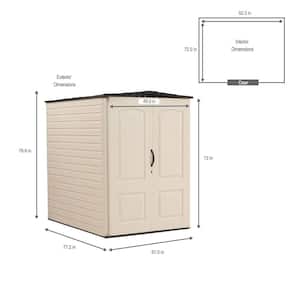 6 ft. 3 in. x 4 ft. 8 in. Large Vertical Resin Storage Shed