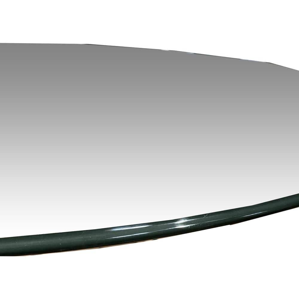 Sleek Glam 60" Round Glass Dining Table with Stainless Steel Base