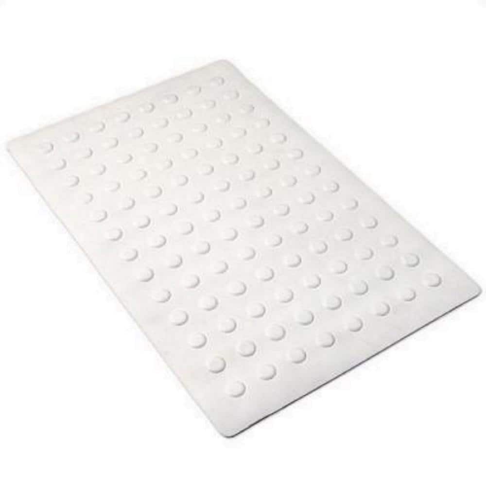 14 x 22, 100+ Suction Cups, Machine Washable Venturi 06400-1 SlipX Solutions White Rubber Bath Safety Mat Provides Essential Coverage & Reliable Slip-Resistance in Tubs & Showers