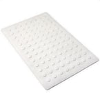 46cm x 90cm Mildew Resistant Rubber Bath Mat with Microban in White White
