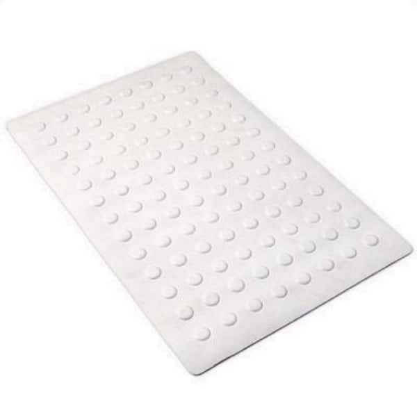 Nu al verontschuldigen Rechtzetten SlipX Solutions 14 in. x 22 in. Medium Rubber Safety Bath Mat with Microban  in White 06401-1 - The Home Depot