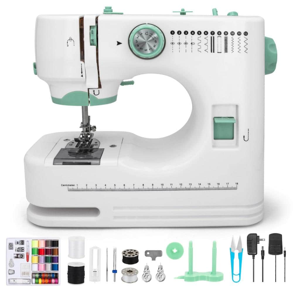 Portable Sewing Machine with 12 Built-in Stitch Patterns, 6 Presser Feet, Dual-Control Foot Pedal and Button price history on PriceWatchPro