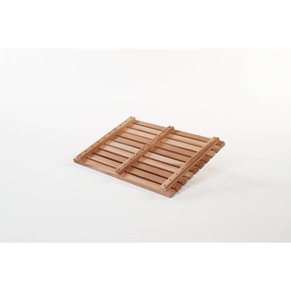Gala Teak 20" x 14" Natural Wooden Bath Mat