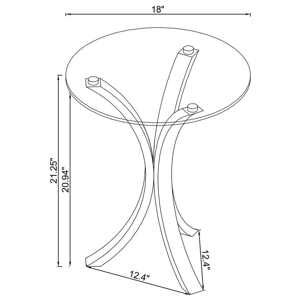 Contemporary 18'' White Round Acrylic Accent Table