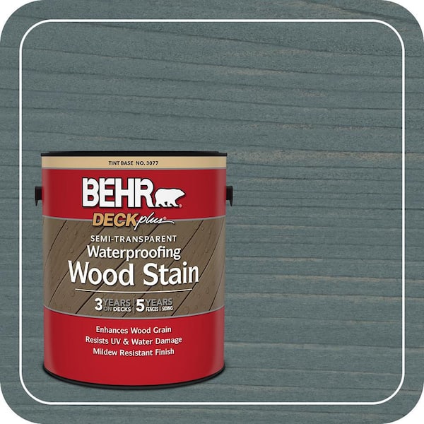 1 gal. #ST-213 Nordic Blue Semi-Transparent Waterproofing Exterior Wood Stain