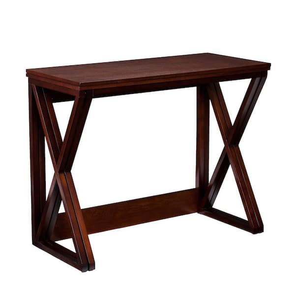 Southern Enterprises Lois 47 in. Espresso Standard Rectangle Wood Console Table with Lift Top