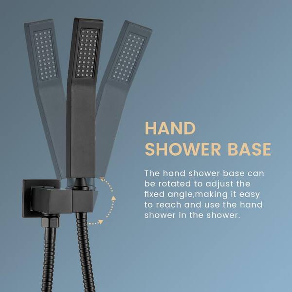 Zalerock Rain Square Single Handle 1-Spray Shower Faucet 1.8