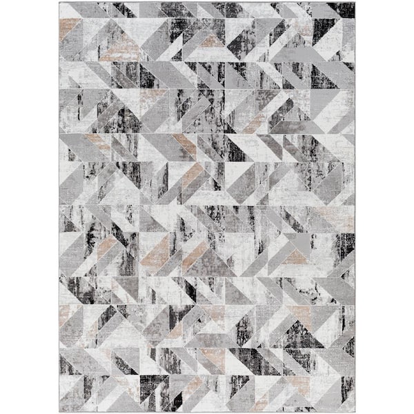 Livabliss Allegro Medium Grey 9 ft. x 12 ft. Modern Indoor Area Rug