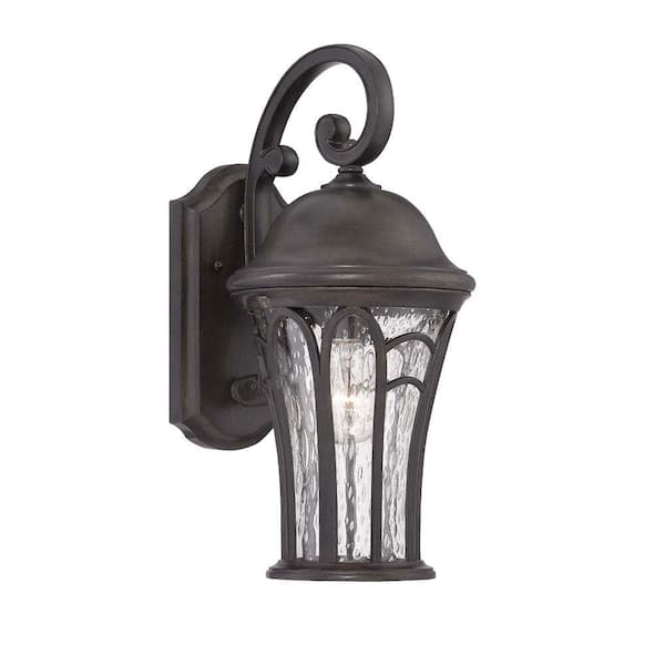 Acclaim Lighting Highgate Collection 3-Light Outdoor Black Coral Wall Lantern Sconce