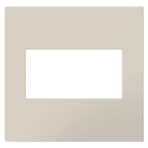 Adorne 2-Gang Oatmeal Decorator/Rocker Plastic Wall Plate with Microban Protection