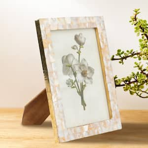 5 in. x 7 in. White Mother of Pearl Picture Frame