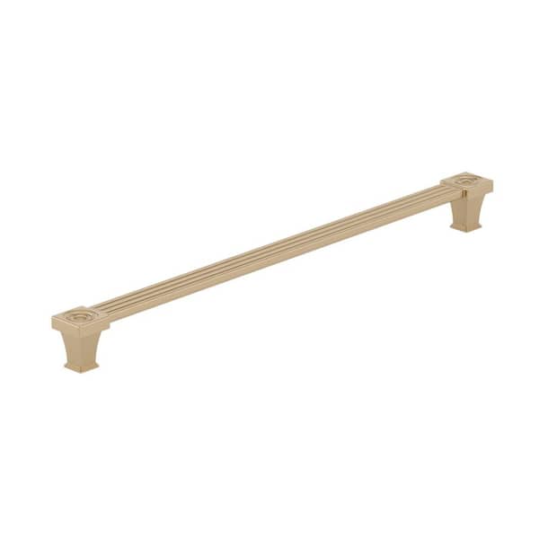 Richelieu Hardware Verona Collection 12 5/8 in. (320 mm) Grooved Champagne Bronze Transitional Rectangular Cabinet Bar Pull