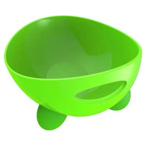 16 oz. Modero' Dishwasher Safe Modern Tilted Dog Bowl in Green